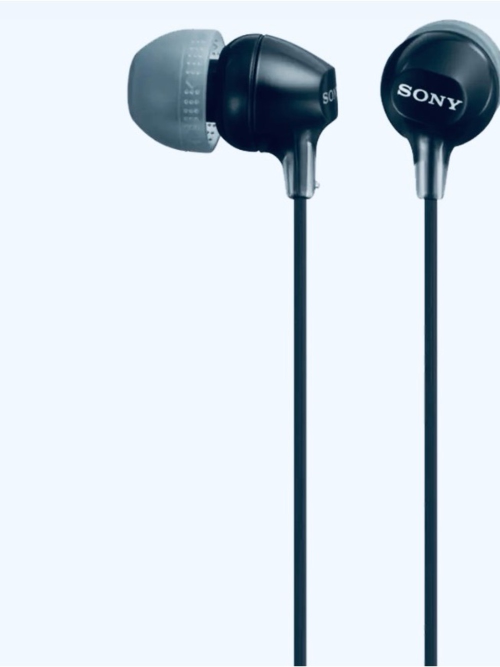 Sony Black Wired In-Ear Earbuds with Silicone Tips New